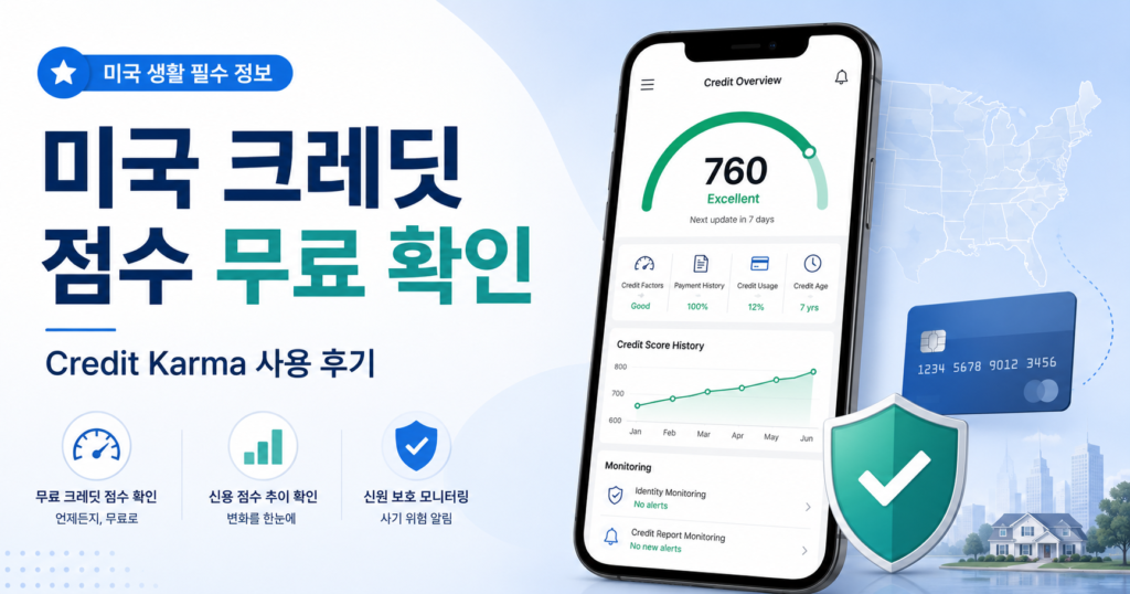 Credit Karma를 이용해 미국 크레딧 점수를 무료로 확인하는 방법